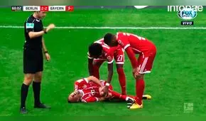 YouTube: muestras de dolor de Franck Ribéry luego de sufrir una rotura de ligamento