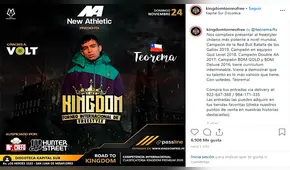 Confirmado: Teorema estará presente en el Kingdom Internacional 2019 a realizarse en Lima