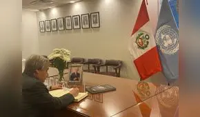 Javier Pérez de Cuéllar: secretario de la ONU firmó libro de condolencias
