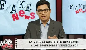 Fake News: ¿Profesores venezolanos contratados por el Estado? 