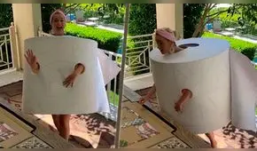 Katy Perry invita a ver American Idol disfrazada de rollo de papel higiénico