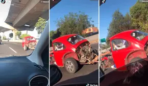 Hombre convierte un auto Volkswagen en un mototaxi y el resultado impacta en redes