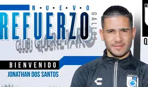Universitario: Jonathan Dos Santos fue presentado en Querétaro de la Liga MX