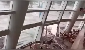 El peligroso Tifón Mangkhut inunda lujoso hotel en China [VIDEO]