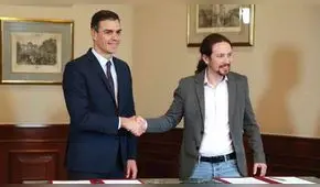 Pedro Sánchez y Pablo Iglesias logran acuerdo para formar Gobierno de coalición en España