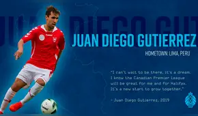 Juan Diego Gutiérrez es el flamante refuerzo del HFX Wanderers de Canadá