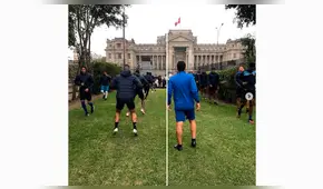 Jugadores del Zulia FC entrenaron en un jardín antes de eliminar a Sporting Cristal [VIDEO]