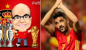 La sentida despedida de Mister Chip tras el retiro de David Villa [FOTO]