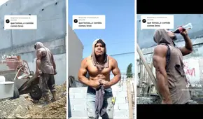 Albañil sorprende con su físico a pesar de no ir al gimnasio y de tomar bastante gaseosa 