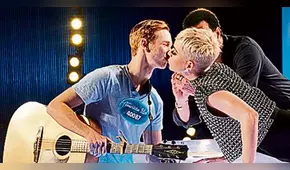 Katy Perry besa a un concursante de American Idol