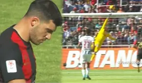 ¡Por centímetros! Cuesta mandó el balón por encima del arco de Campos y casi pone el 1-0