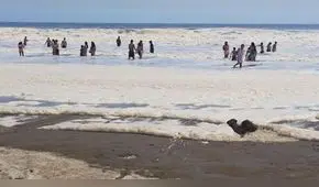 Arequipa: veraneantes reportan cambio de aspecto en mar de Mollendo 