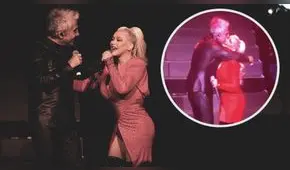 Alejandro Fernández se muestra cariñoso con Christina Aguilera durante show