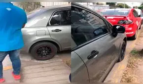 Surquillo: vehículo estaciona y obstruye rampa [VIDEO]