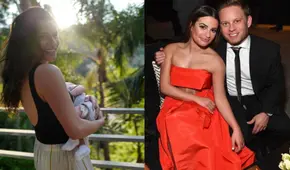 Lea Michele comparte primera foto familiar con su esposo y su bebé