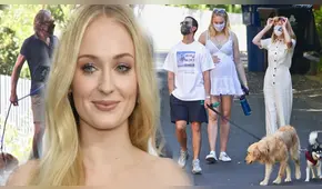 Sophie Turner pasea junto a Joe Jonas y sus padres en la recta final de su embarazo