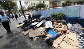 Extrabajadores de la Municipalidad de Miraflores levantan huelga de hambre 