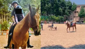 Aislinn Derbez revivió un accidente de su infancia mientras practicaba equitación