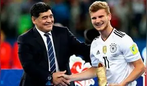 Maradona y su reacción durante el saludo tras la final de la Copa Confederaciones [VIDEO]