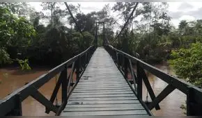 Rioja: puente colgante a punto de colapsar tras fuerte sismo de 8.0 [VIDEO]