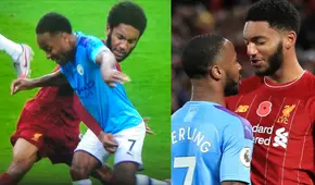 La insólita forma de Gómez para marcar a Sterling [VIDEO]