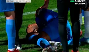 Aldair Fuentes salió lesionado del hombro en su debut con el Fuenlabrada en LaLiga SmartBank [VIDEO]