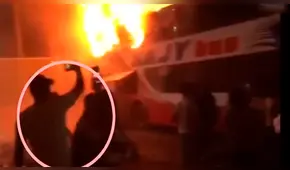 Incendio en Fiori: difunden nuevo video que muestra cómo se intentó rescatar a los pasajeros del bus