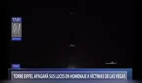 Tiroteo en Las Vegas: Torre Eiffel se mantendrá apagada en homenaje a víctimas de atentado [VIDEO]