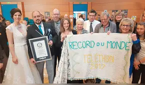 Youtube: ganan récord del vestido con la cola más larga [VIDEO]