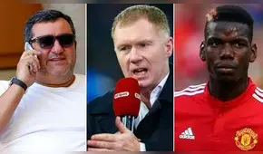 Representante de Paul Pogba ataca a Scholes y pide al United que lo vendan