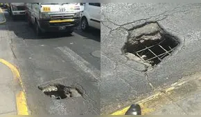 Jesús María: agujero en pista es un peligro para peatones y conductores