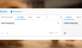 Google Translate arroja peculiar resultado al escribir Bob Esponja en el traductor [FOTOS]