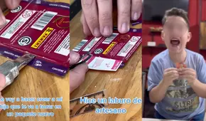 Cambia 100 figuritas para conseguir la de Messi y hace creer a su hijo que le tocó en un paquete al azar