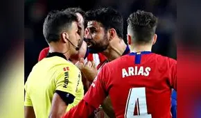 Barcelona vs Atlético de Madrid: Diego Costa se fue expulsado tras insultar al árbitro [VIDEO]