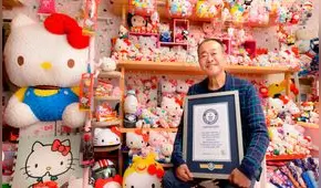 YouTube: policía de 67 años es el dueño de la colección más grande de Hello Kitty [VIDEO]