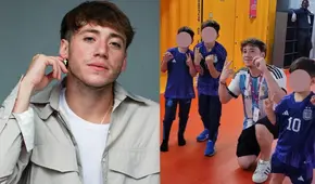 Paulo Londra hizo peculiar pedido a los hijos de Messi para aceptar una foto juntos en Qatar 2022