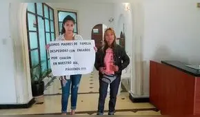 Madres protestan por despido arbitrario en municipalidad de Magdalena [FOTOS Y VIDEO]