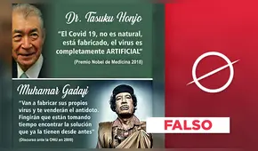 No, las frases atribuidas a Muamar Gadafi y al premio nobel Tasuku Honjo no son ciertas