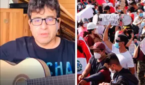 William Luna canta a participantes en marchas: “Gracias jóvenes valientes”