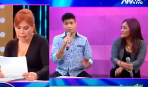 Flor de Huaraz descubre en Magaly TV que su pareja enfrenta una denuncia por extorsión