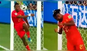 Batshuayi quiso celebrar el gol de Bélgica y terminó haciendo el ridículo [VIDEO]