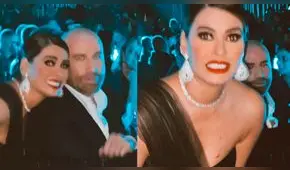 Galilea Montijo emocionada por foto junto al actor John Travolta
