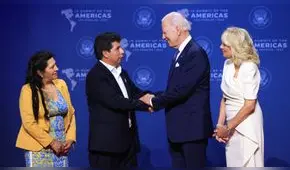 Pedro Castillo y Lilia Paredes fueron recibidos por Joe Biden en IX Cumbre de las Américas
