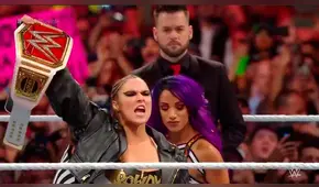 WWE Royal Rumble: Ronda Rousey retuvo el título femenino de RAW venciendo a Sasha Banks [VIDEO]