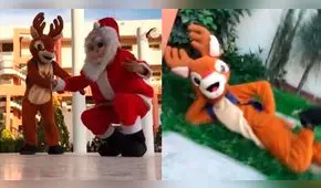 Joven la rompe en Facebook vistiéndose de reno para celebrar que aprobó semestre [VIDEO]