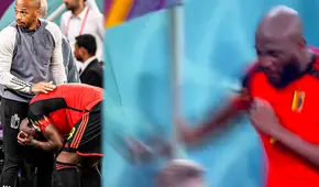 Lukaku lloró inconsolablemente y quebró una luna de un puñete tras la eliminación de Bélgica