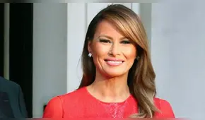 El vestido rojo con el que Melania Trump deslumbró en Londres