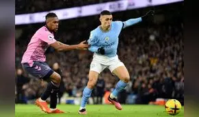 Manchester City empató 1-1 con Everton y perdió una buena chance de acercarse al puntero Arsenal