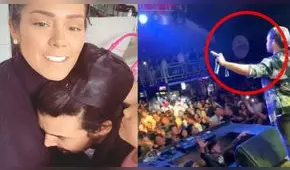 Karen Schwarz consuela a Ezio Oliva tras pasar susto en terremoto [VIDEO]