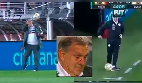 El ‘Tata’ Martino recibió un pelotazo de Eduardo Berizzo que lo dejó con un corte en el rostro 